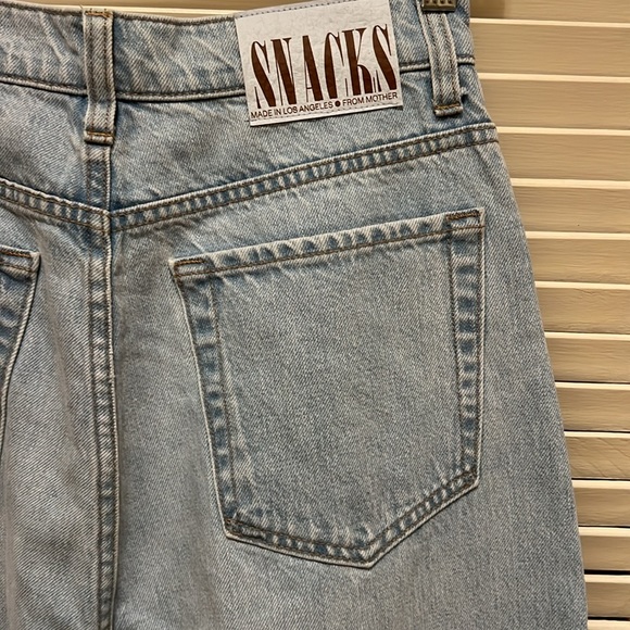 MOTHER SNACKS Denim High Waist Pushpop Cuff Just A Nibble Jeans, Size 27 - Picture 12 of 16